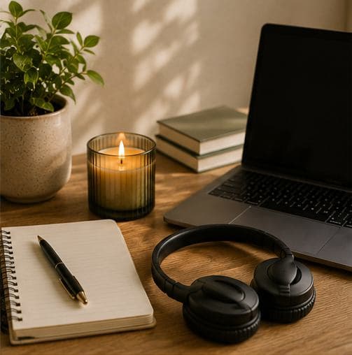 Healthy routine items representing affordable wellness habits